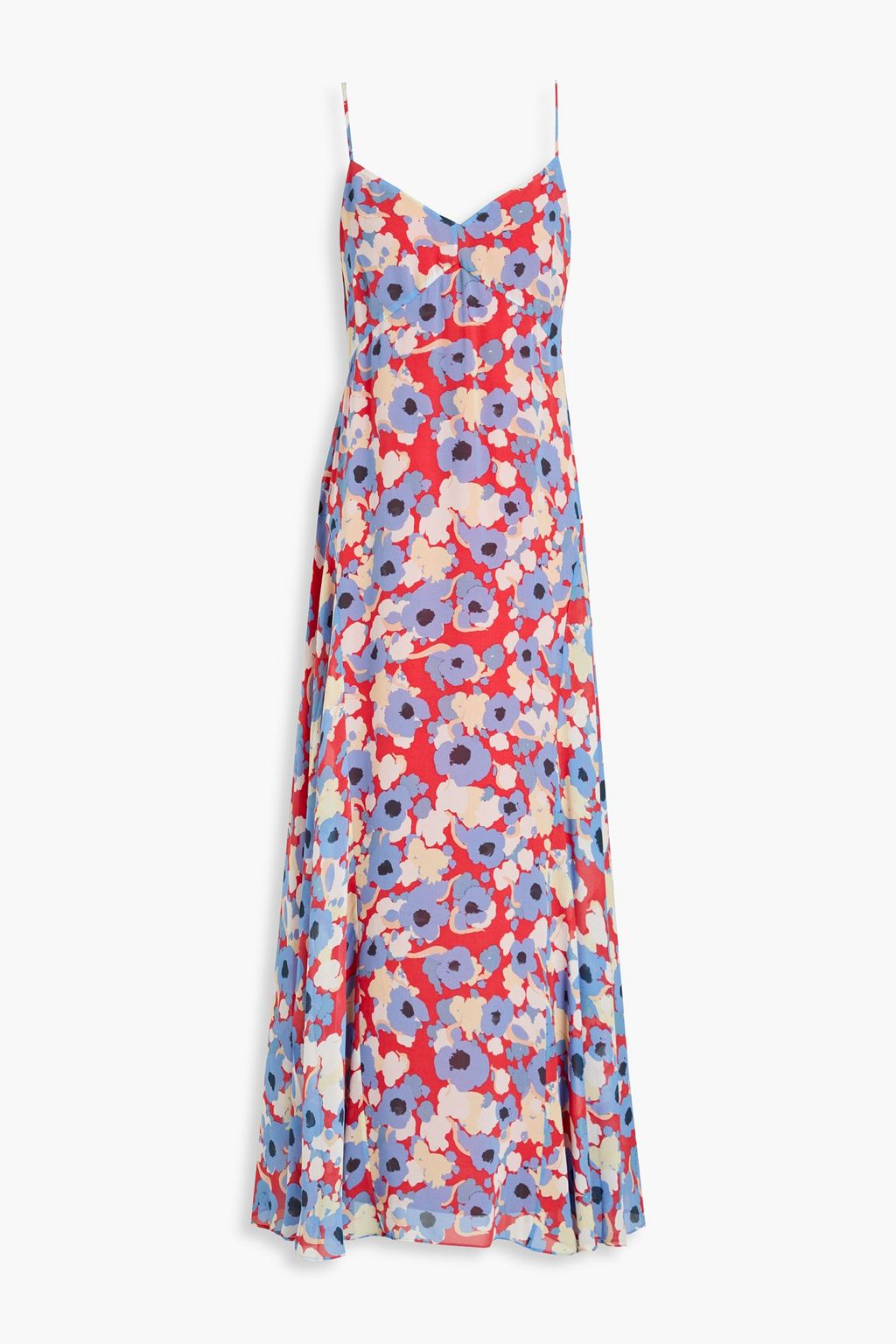 JOIE Markus floral-print silk-georgette maxi slip dress | THE OUTNET