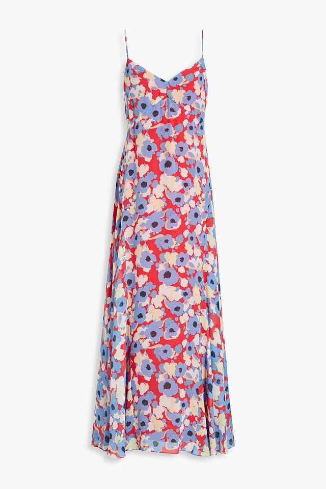 Markus floral-print silk-georgette maxi slip dress
