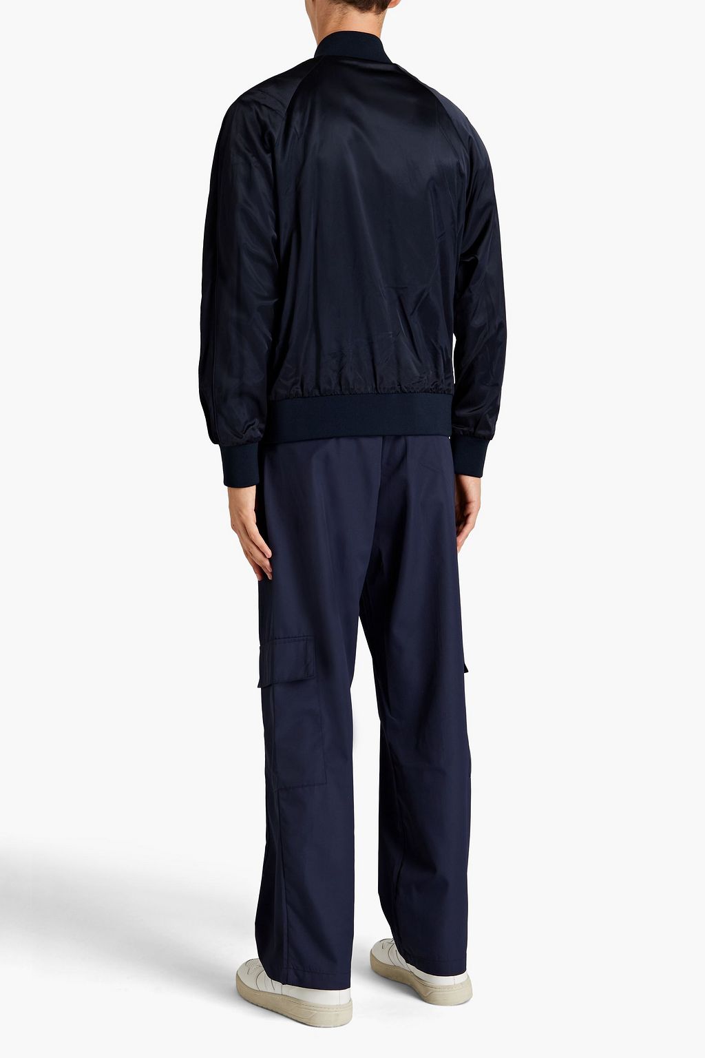 VALENTINO GARAVANI Embellished satin-twill bomber jacket