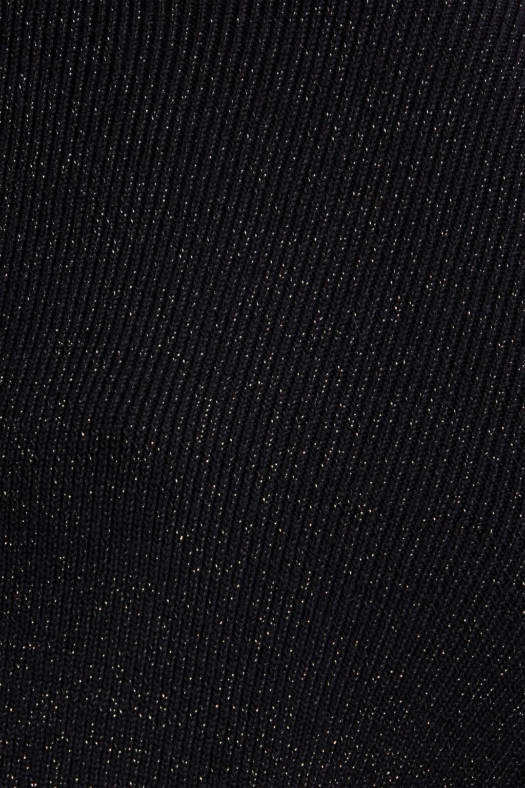 DIANE VON FURSTENBERG Metallic ribbed-knit sweater