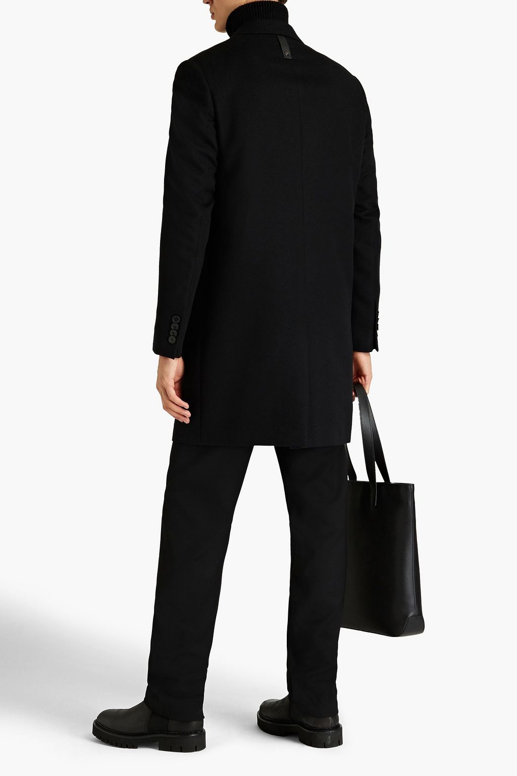 VALENTINO GARAVANI Brushed cashmere, silk and wool blend twill coat