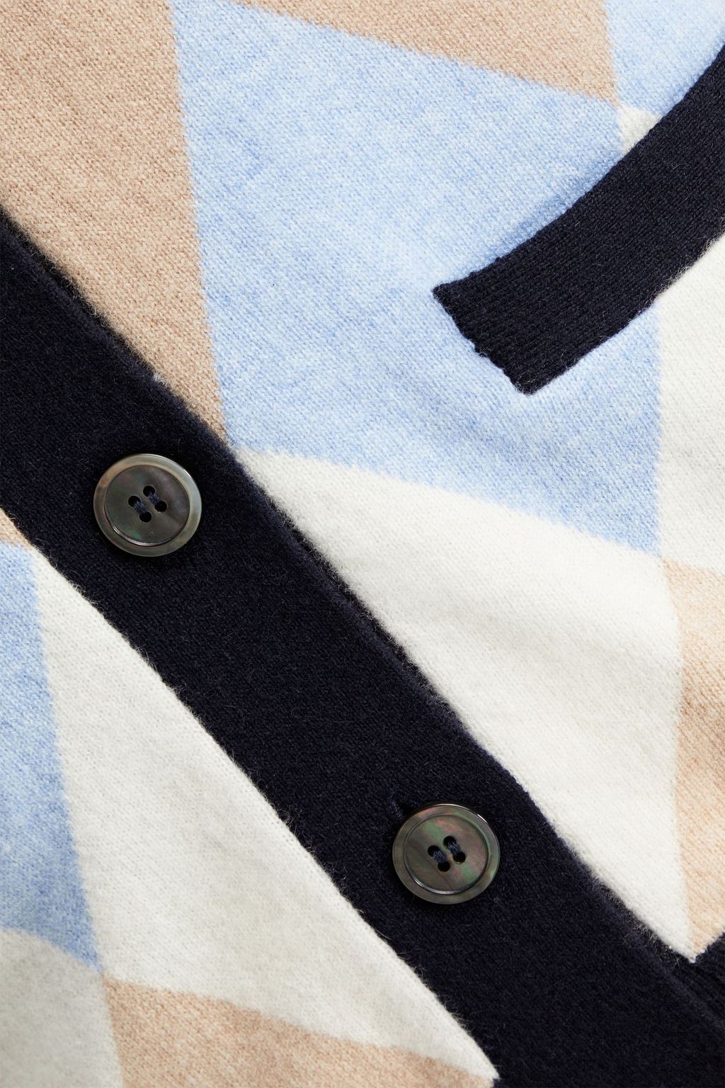 ARCH4 Skye argyle cashmere cardigan