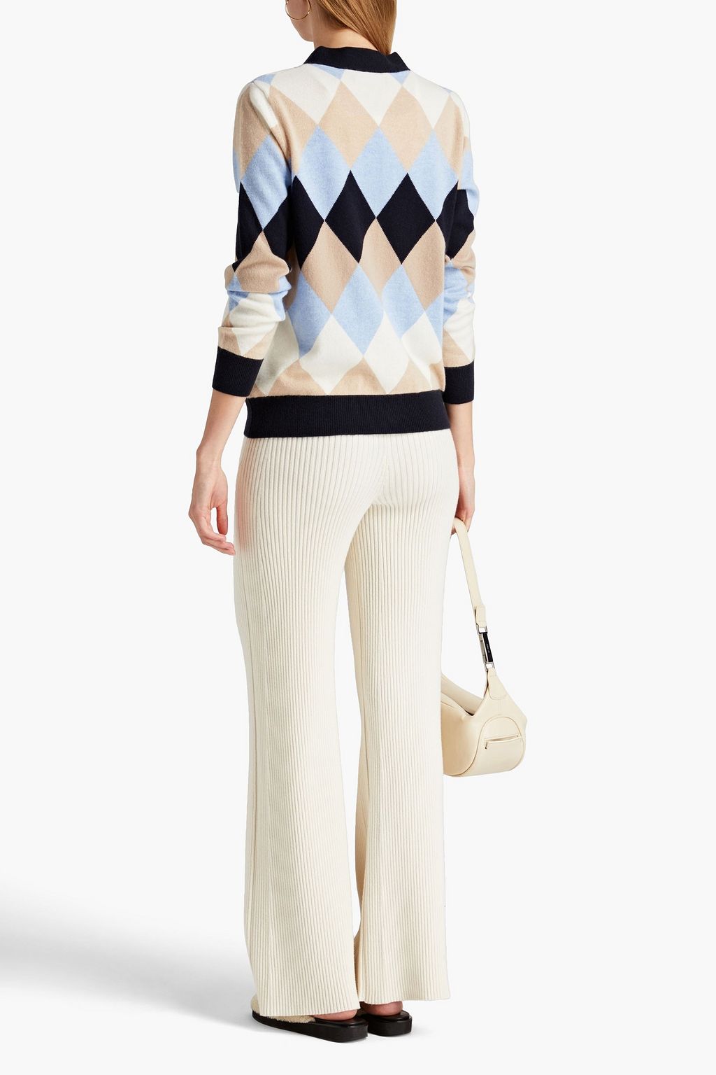 ARCH4 Skye argyle cashmere cardigan
