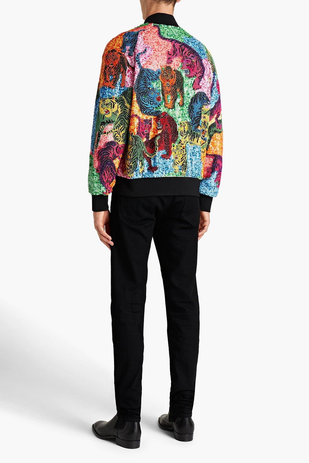 VALENTINO GARAVANI Sequined woven bomber jacket