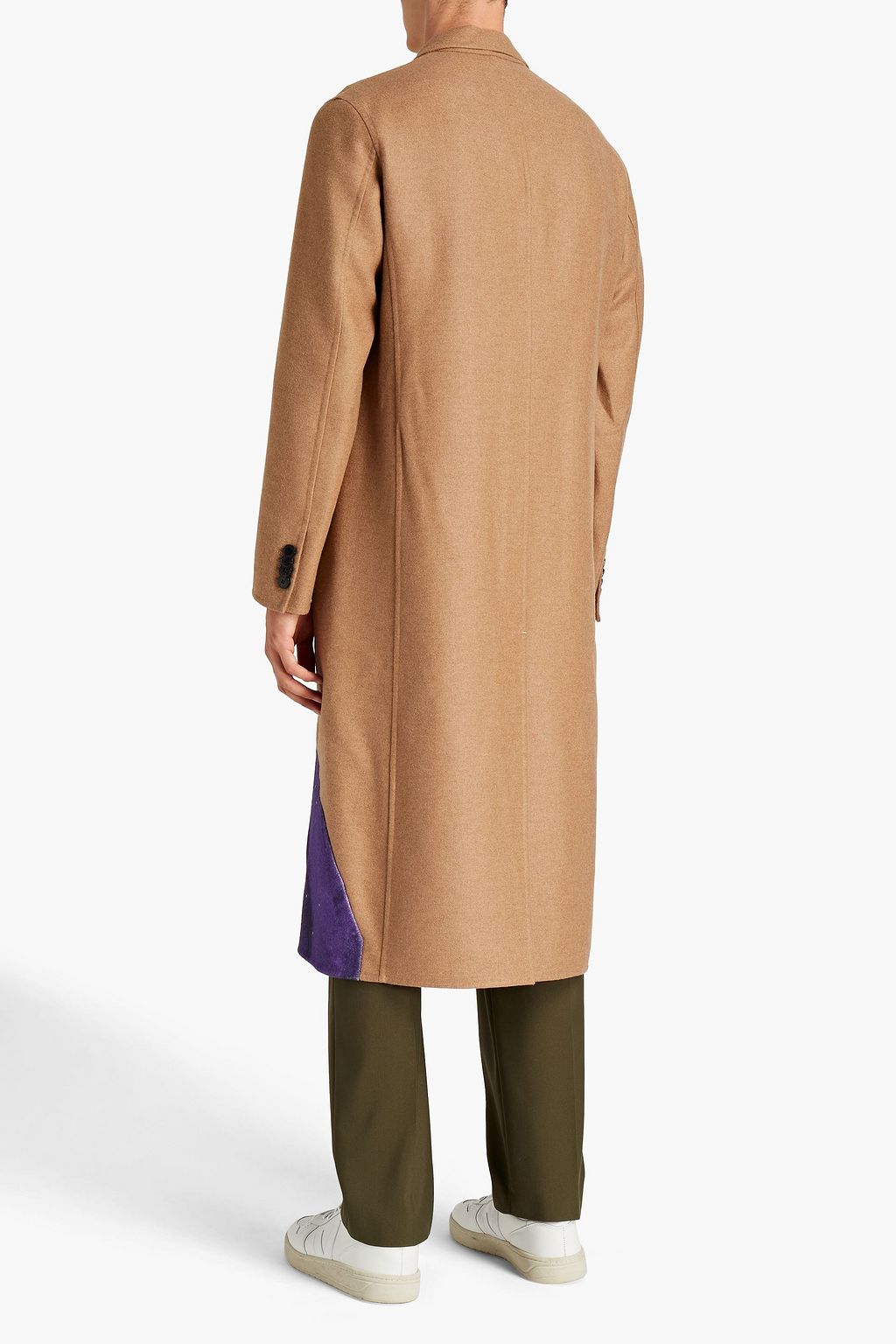 VALENTINO GARAVANI WITH UNDERCOVER Appliquéd camel-hair blend twill coat