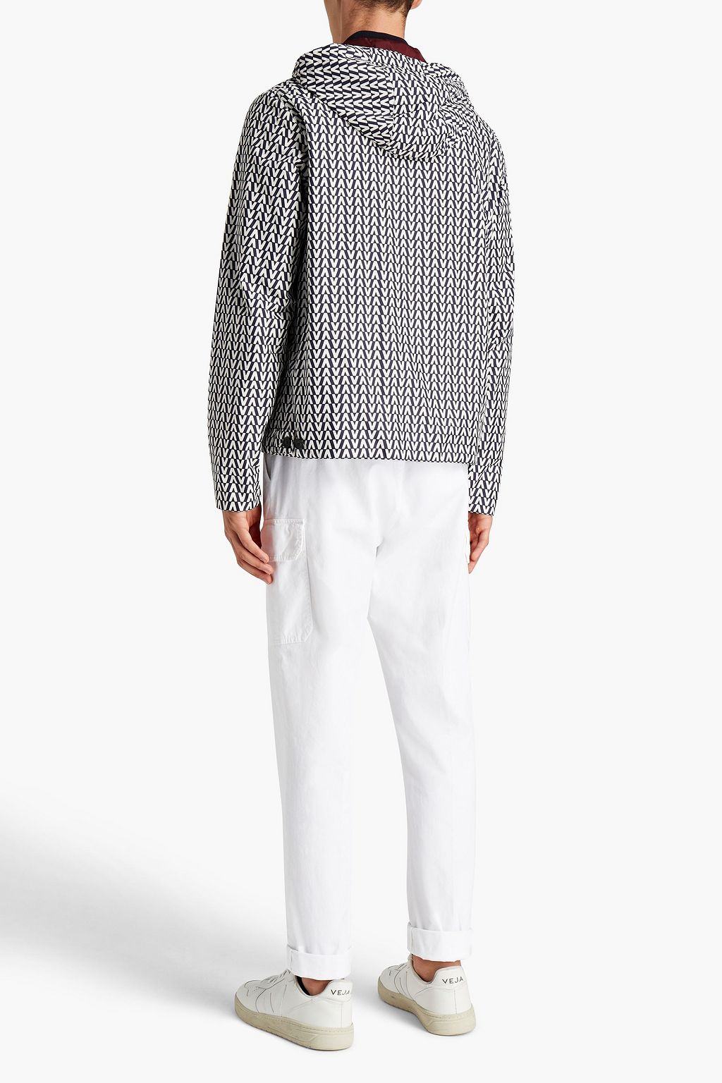 VALENTINO Printed shell hooded jacket