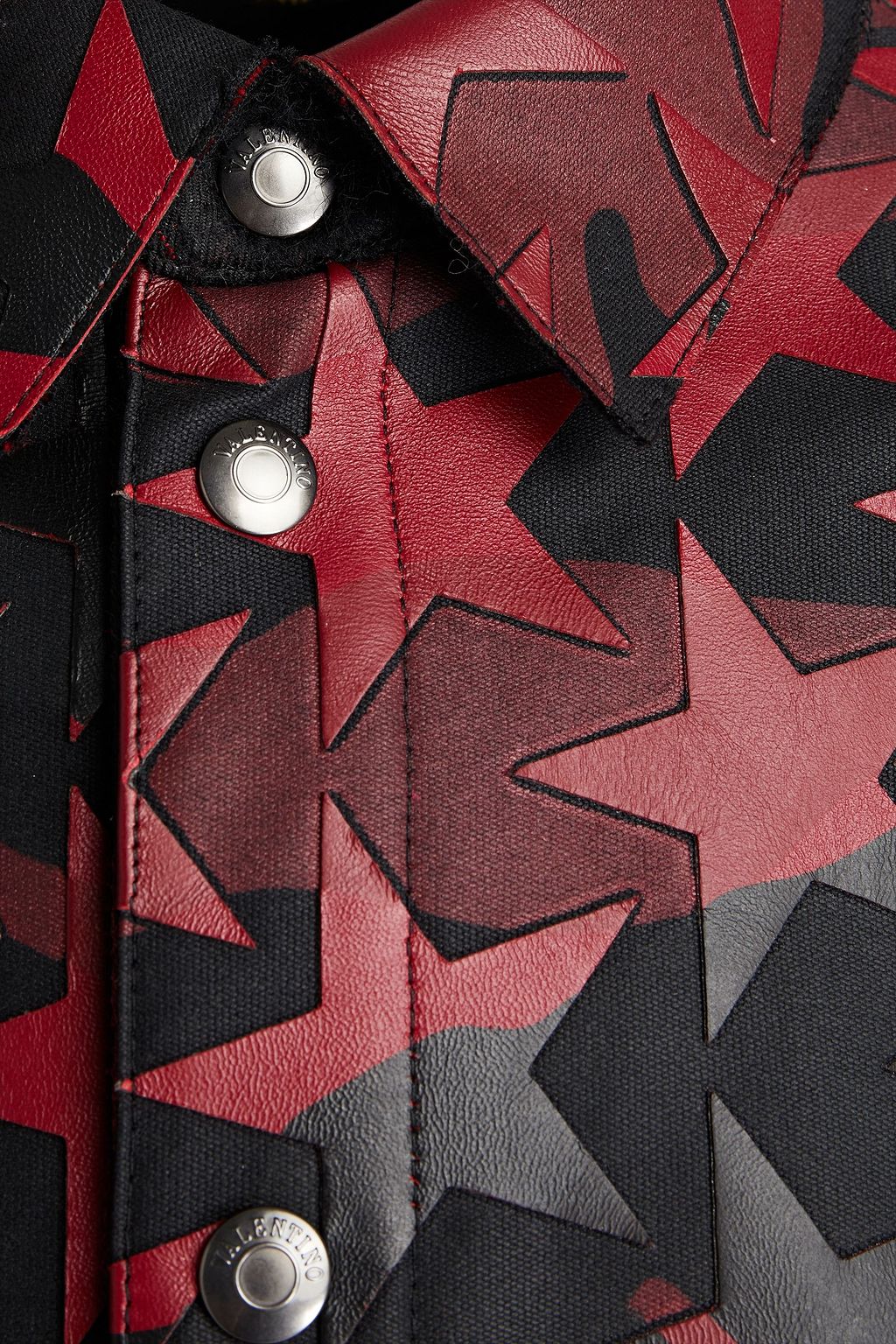 VALENTINO GARAVANI Camouflage-print checked brushed jacquard jacket