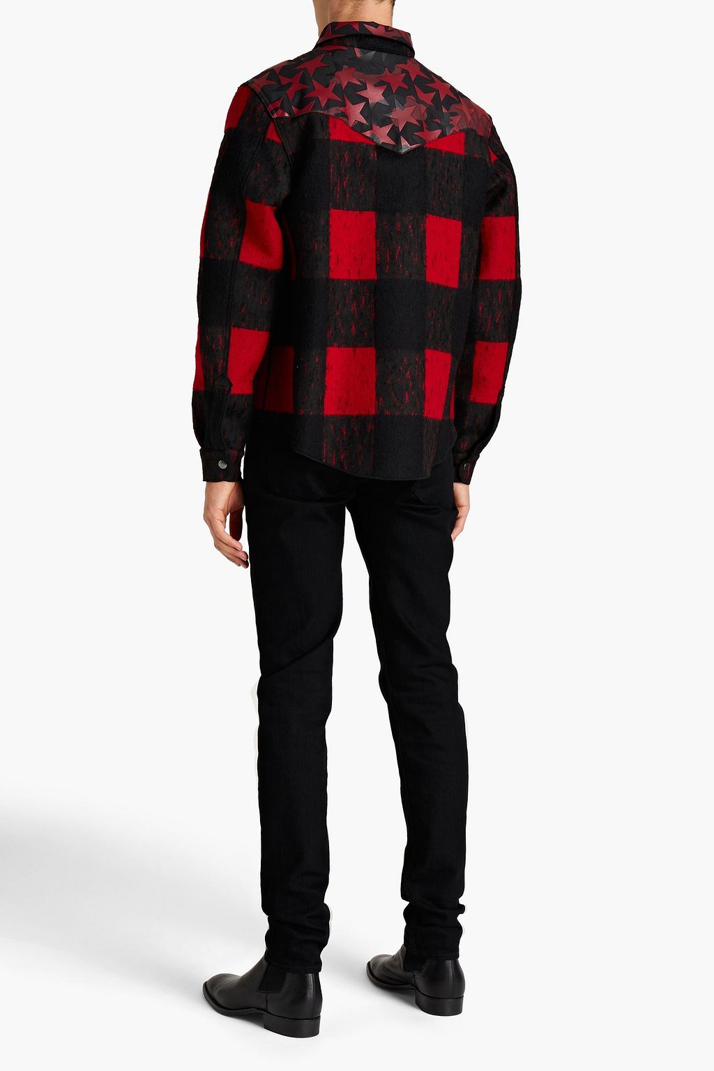 VALENTINO GARAVANI Camouflage-print checked brushed jacquard jacket