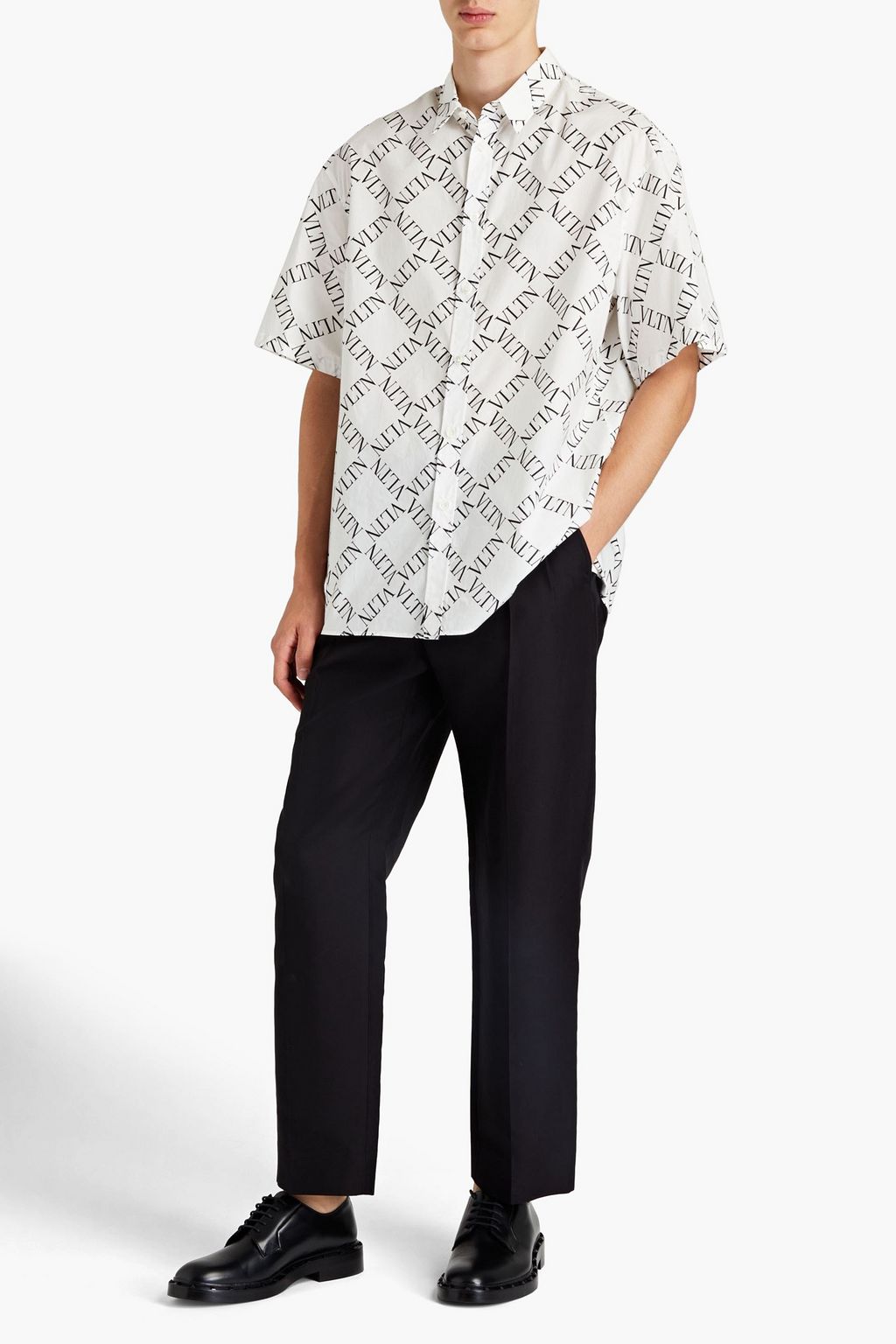 VALENTINO GARAVANI Hose aus Twill aus einer Baumwoll-Seidenmischung