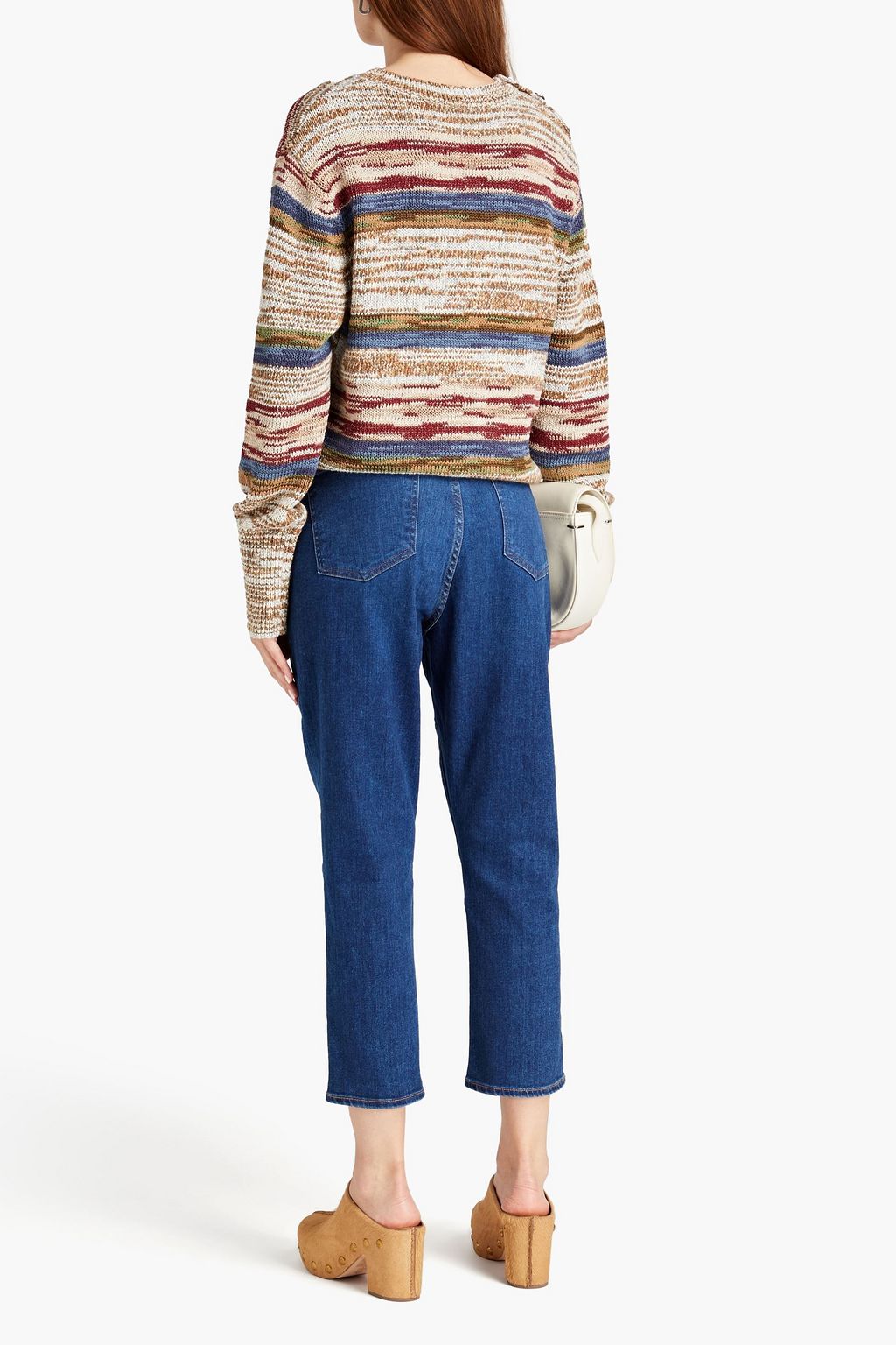 VERONICA BEARD Cropped high-rise kick-flare jeans