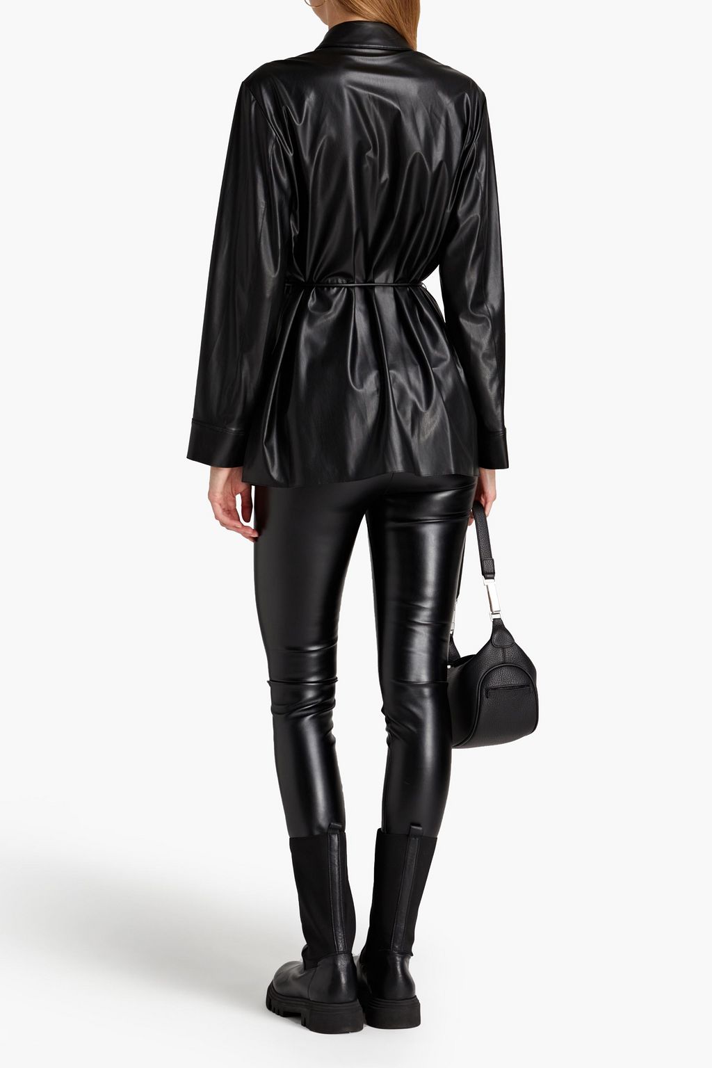 THEORY Faux leather shirt THE