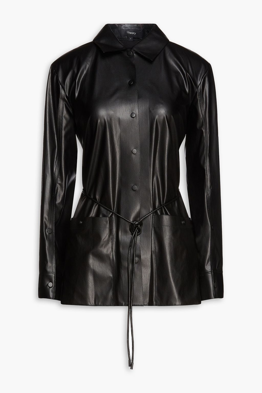 Faux leather shirt