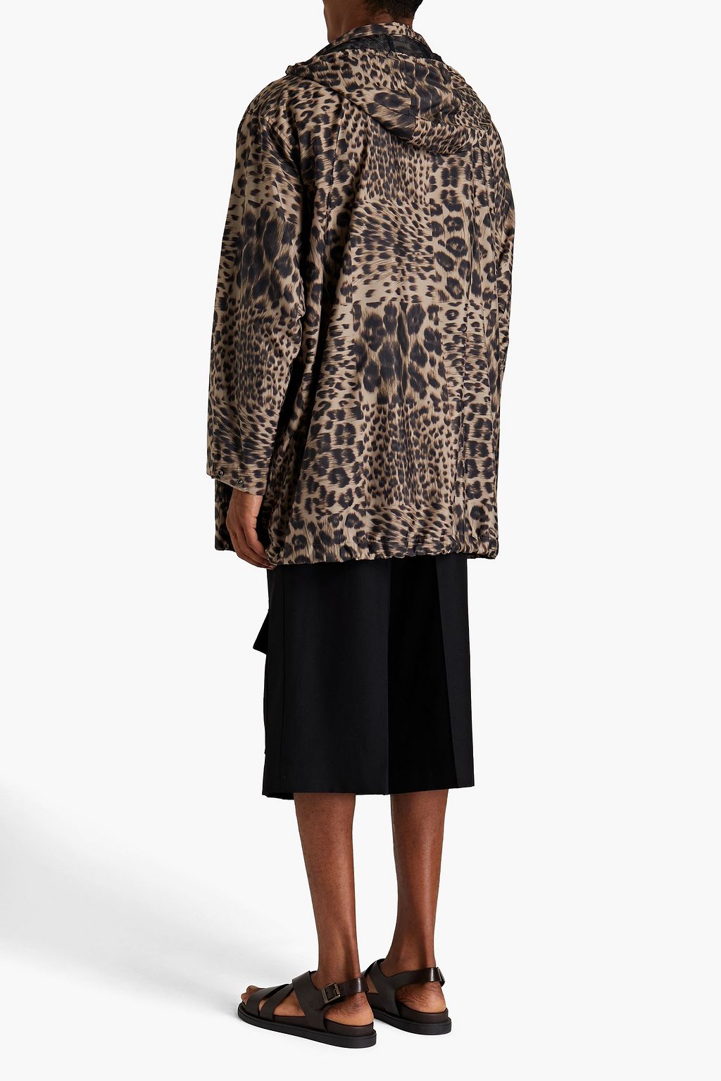 VALENTINO Oversized leopard-print shell jacket