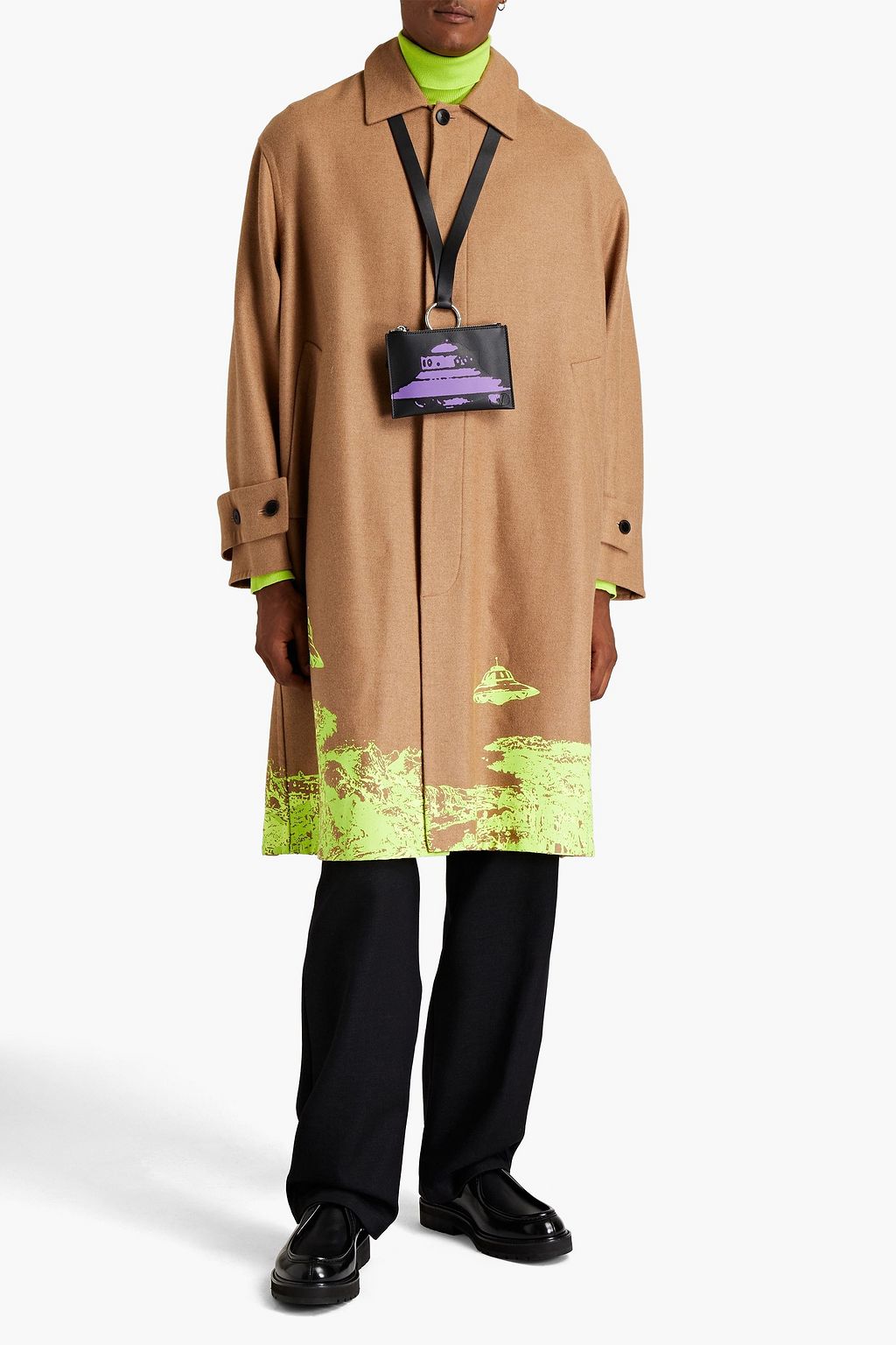 VALENTINO GARAVANI WITH UNDERCOVER Oversized-Mantel aus gebürstetem Twill mit Print