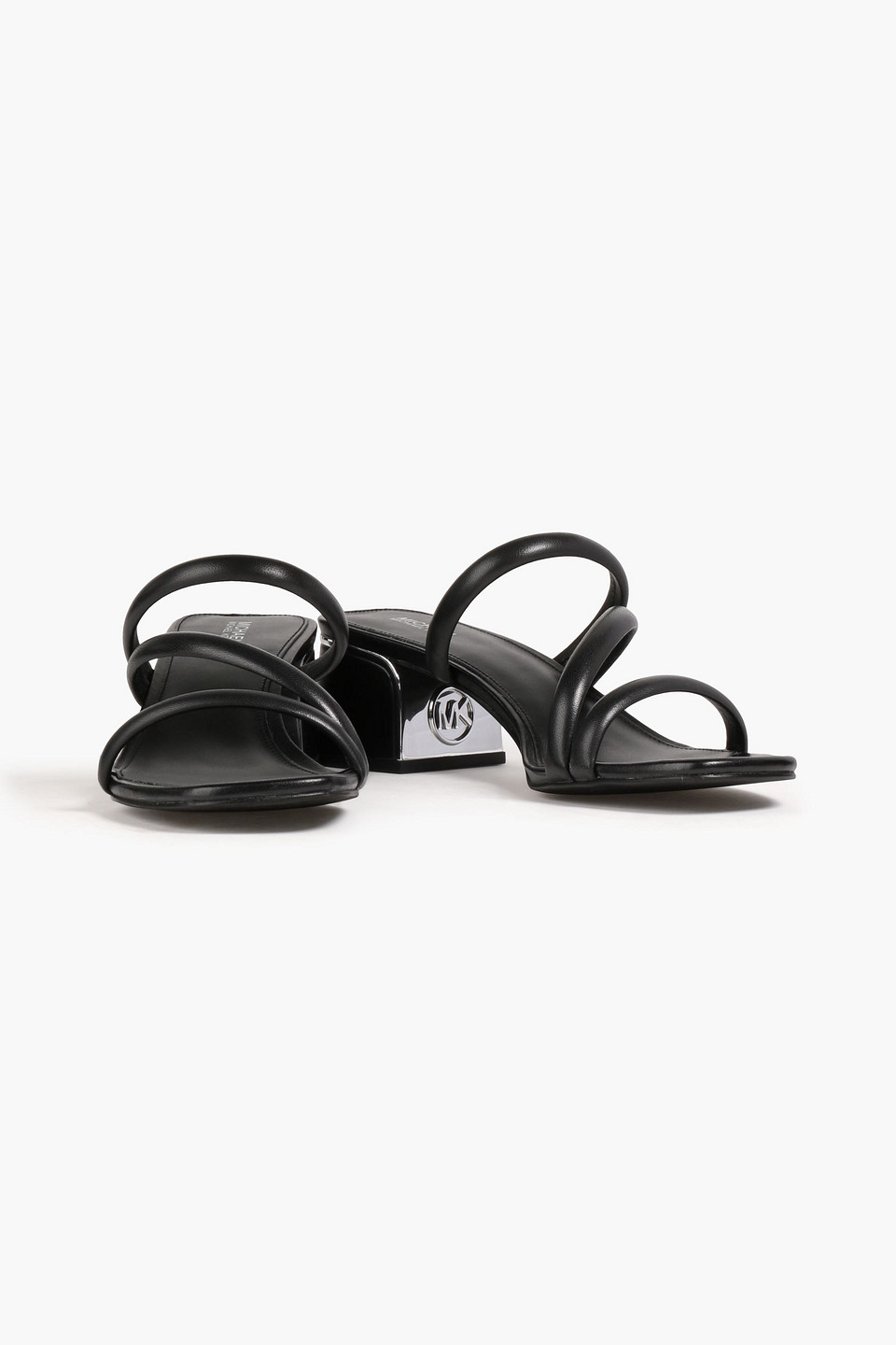 Michael Michael Kors Leather Mules In Black