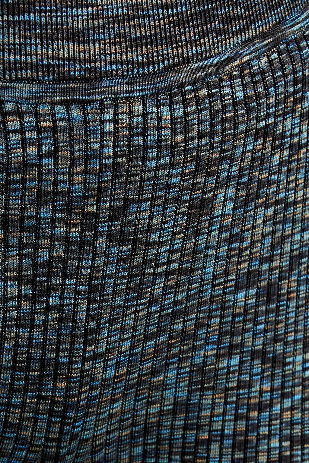 THEORY Marled ribbed-knit flared pants
