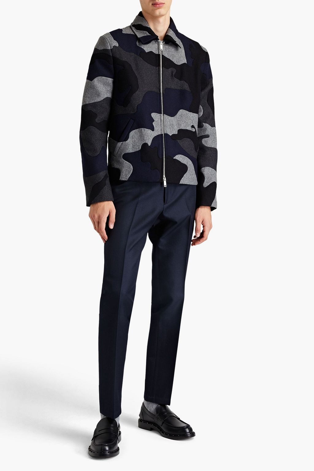 VALENTINO GARAVANI Jacke aus Wolle mit Intarsienmuster