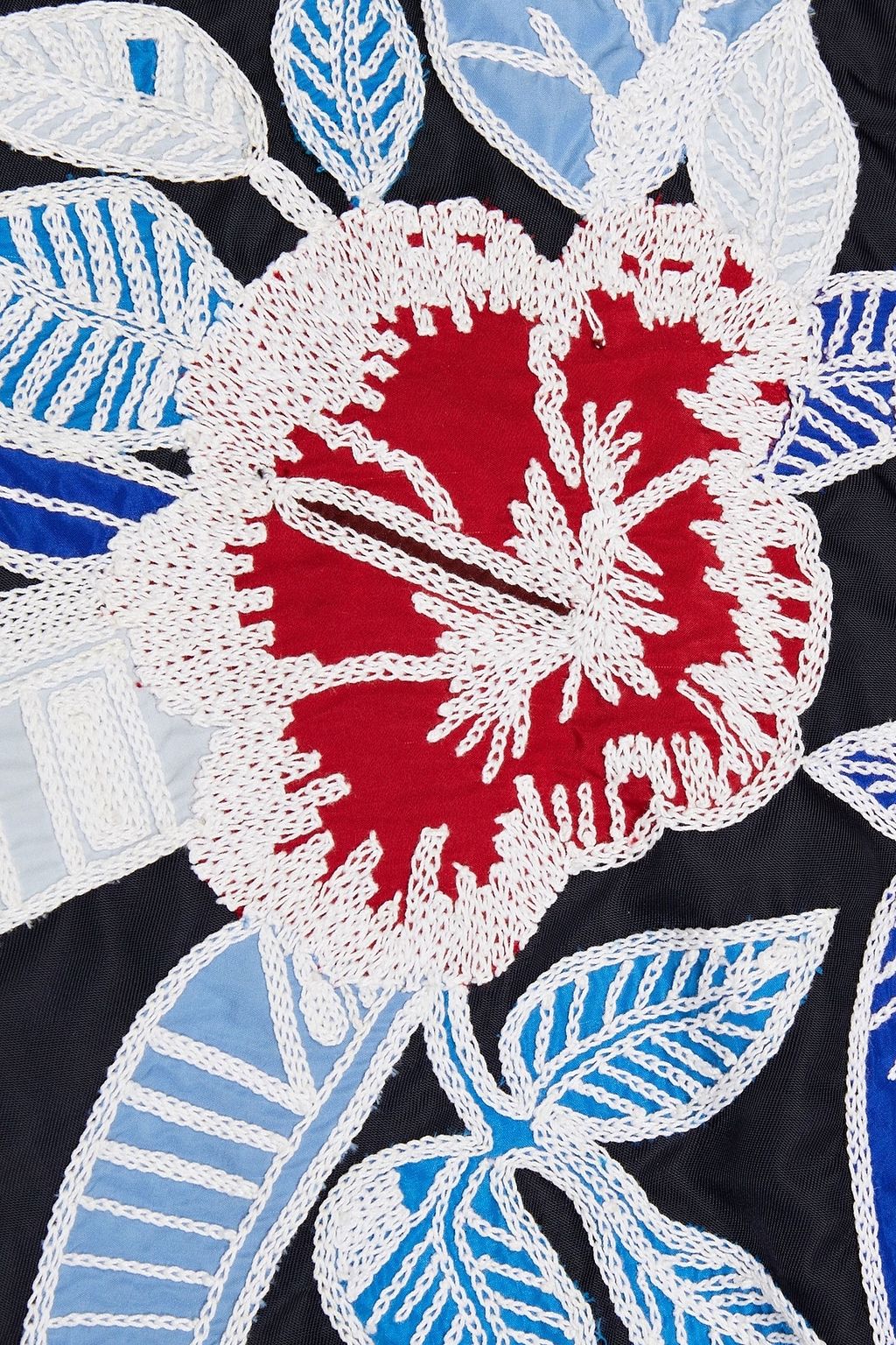 VALENTINO GARAVANI Oversized embroidered gabardine bomber jacket