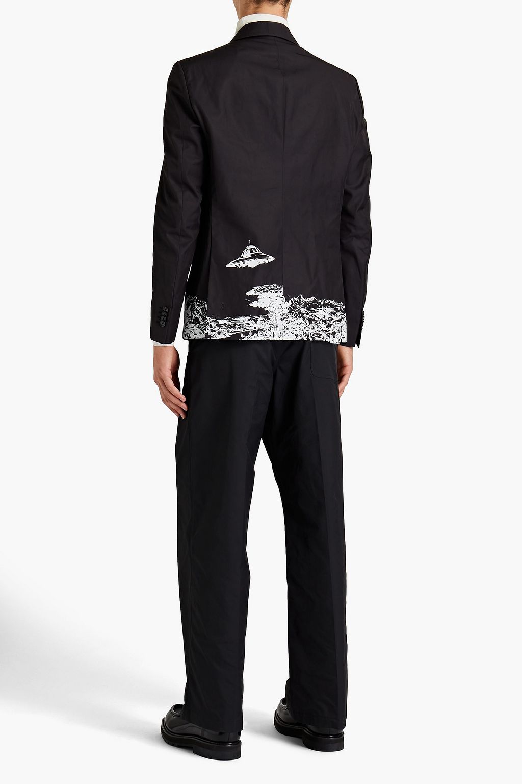 VALENTINO GARAVANI WITH UNDERCOVER Double-breasted printed twill blazer