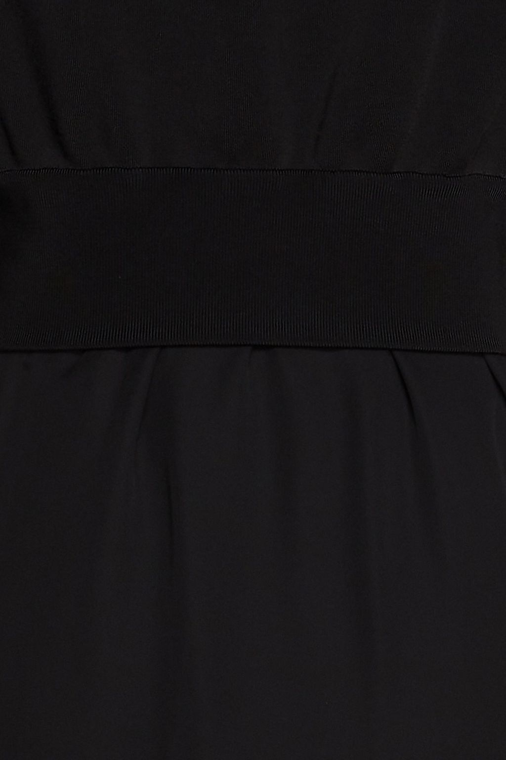 THEORY Paneled silk-crepe and knitted midi dress