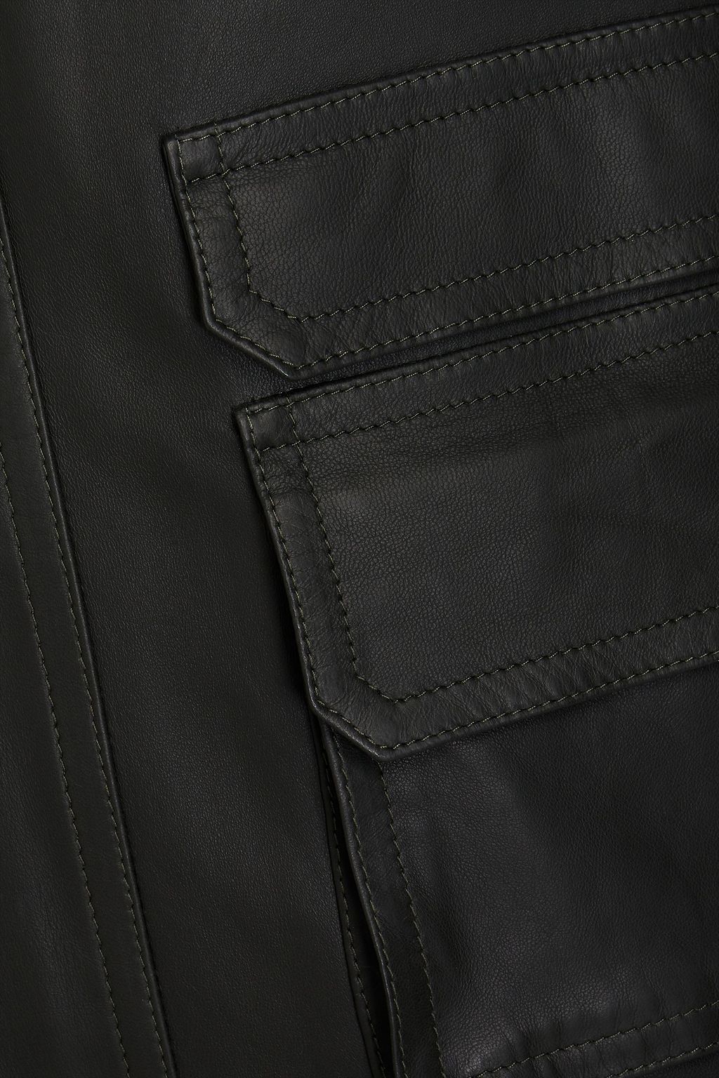 VALENTINO GARAVANI Gathered leather jacket