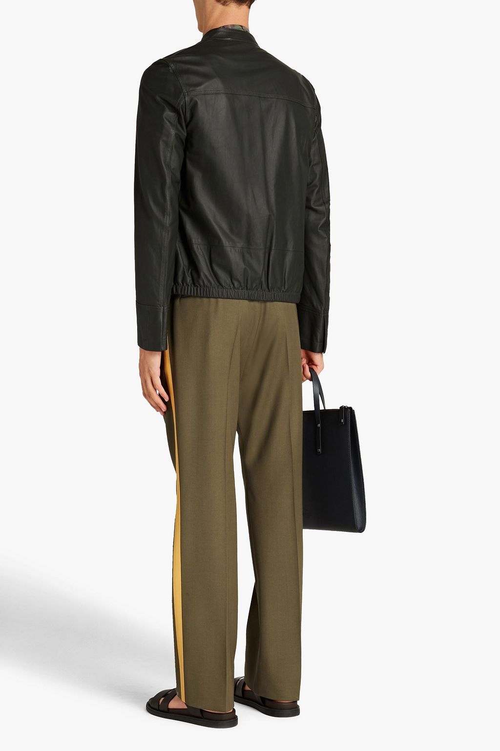 VALENTINO GARAVANI Gathered leather jacket