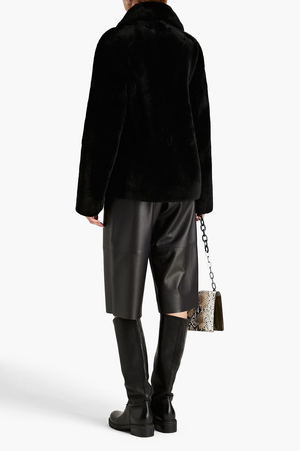 THEORY Clairene shearling biker jacket