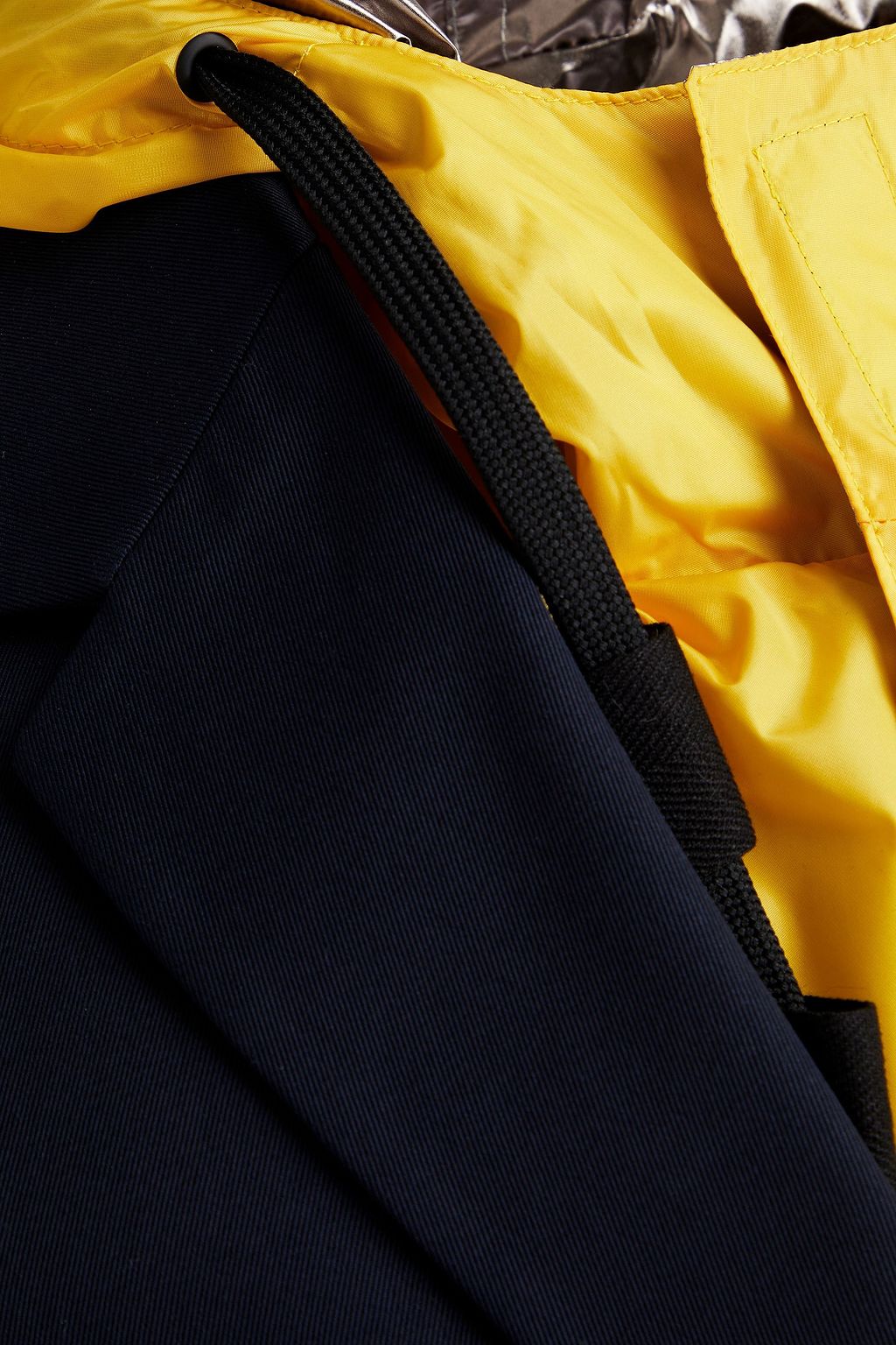 VALENTINO GARAVANI Shell-trimmed cotton-twill hooded blazer