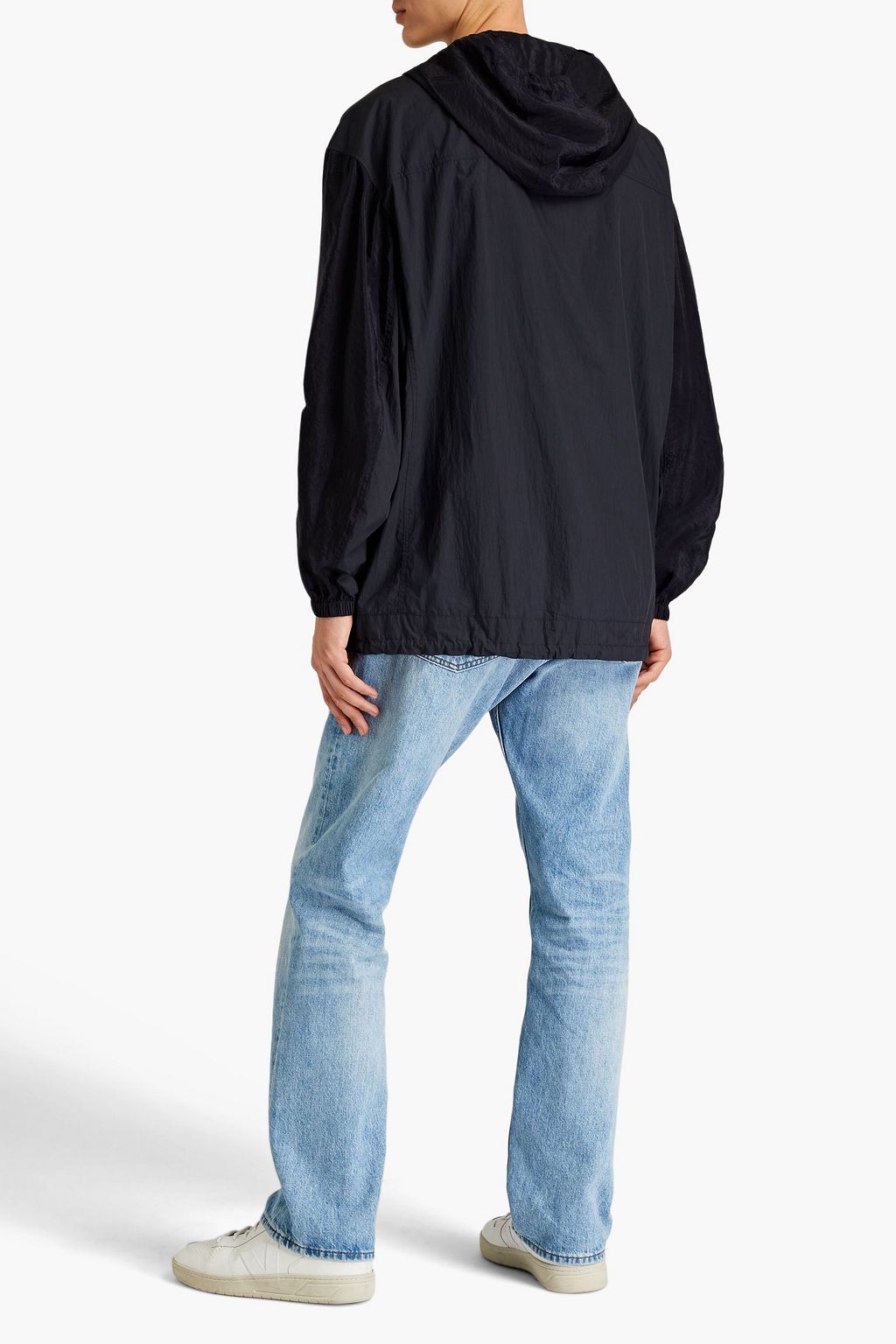 VALENTINO GARAVANI Crinkled shell hooded jacket