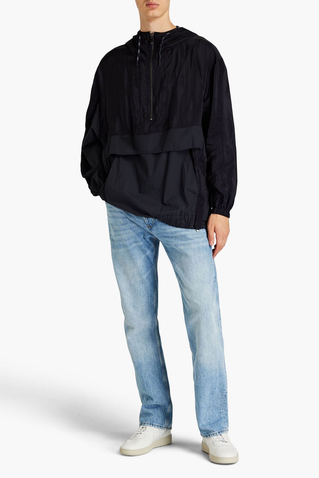 VALENTINO GARAVANI Crinkled shell hooded jacket