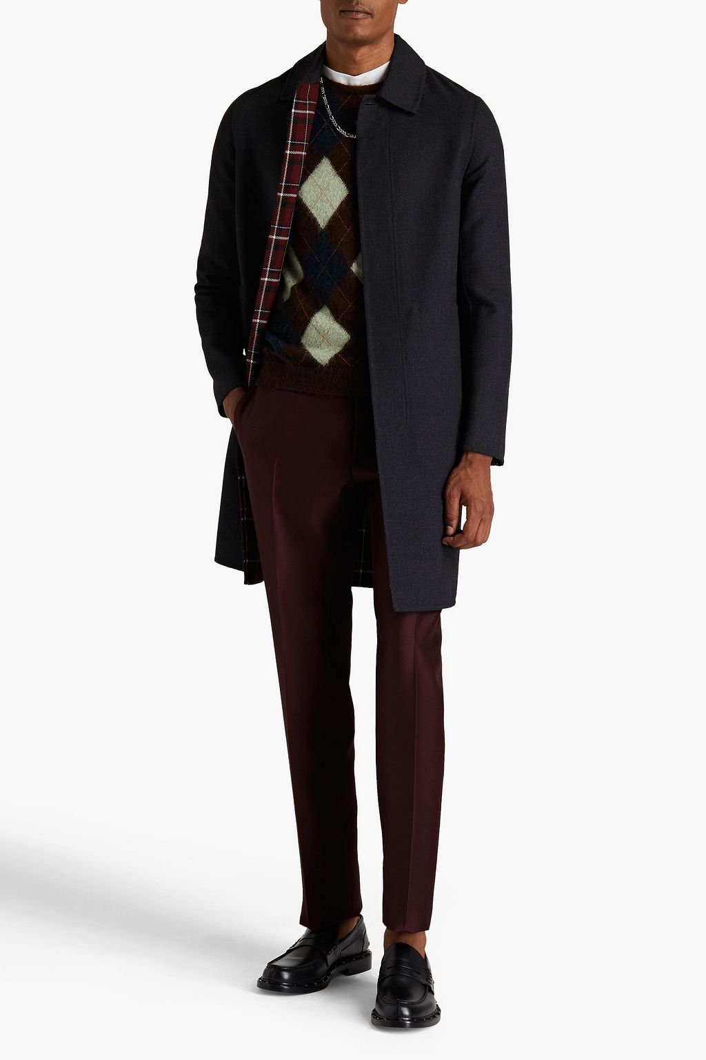 VALENTINO GARAVANI Wool and silk-blend twill coat