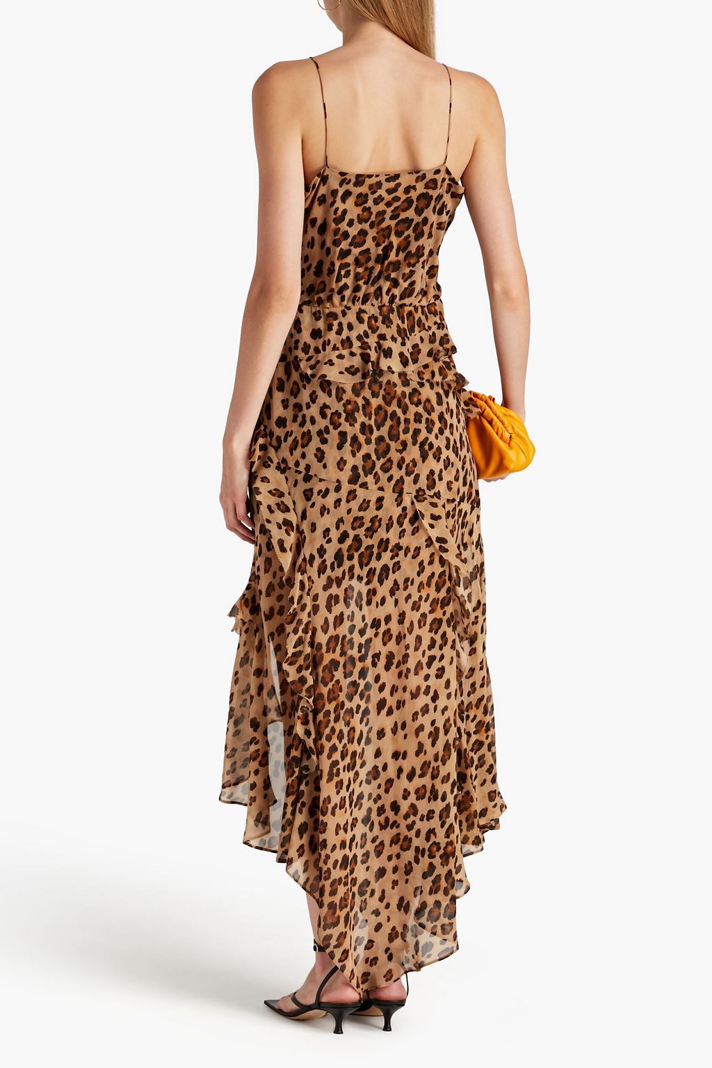 VERONICA BEARD Avenel ruffled leopard-print silk-chiffon maxi dress