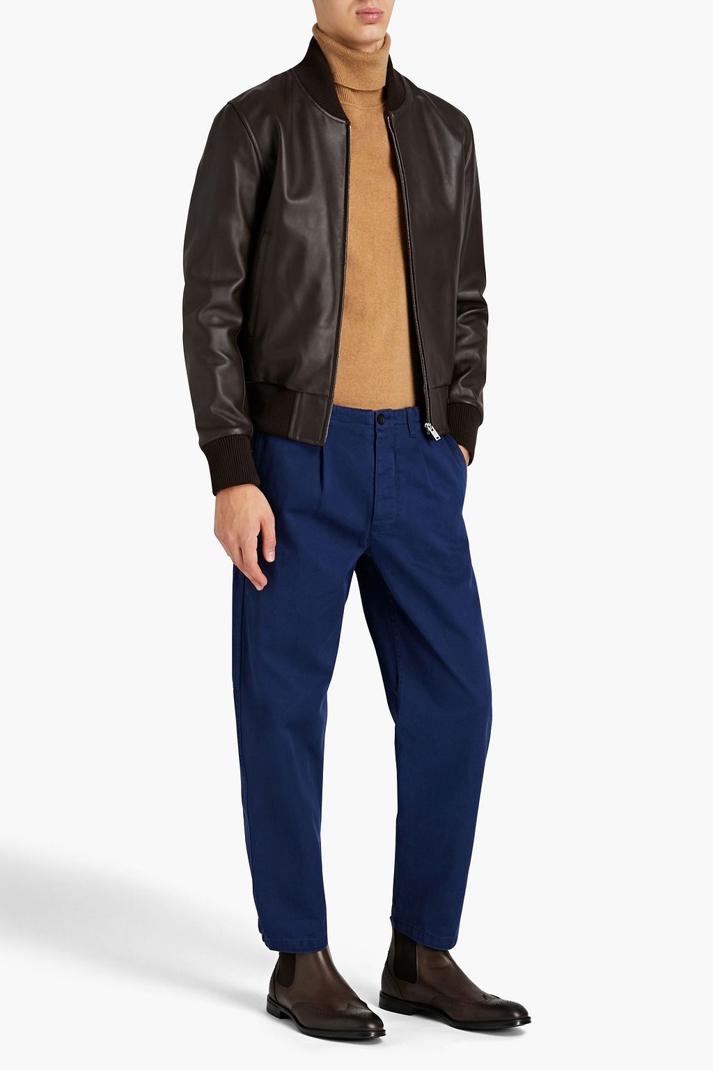 VALENTINO Tapered cotton-twill pants