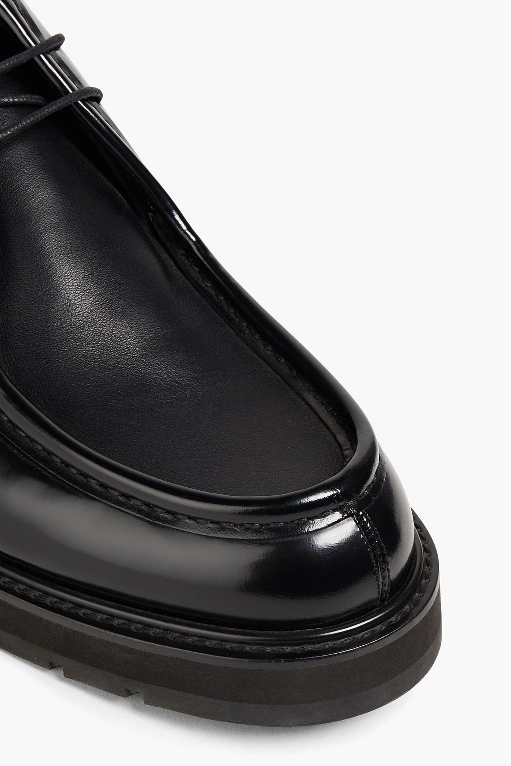 VALENTINO GARAVANI Glossed-leather derby shoes