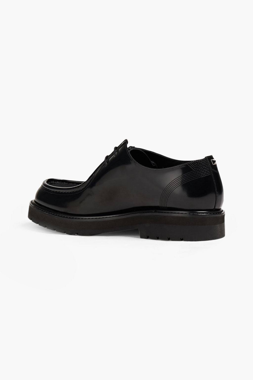 VALENTINO GARAVANI Glossed-leather derby shoes