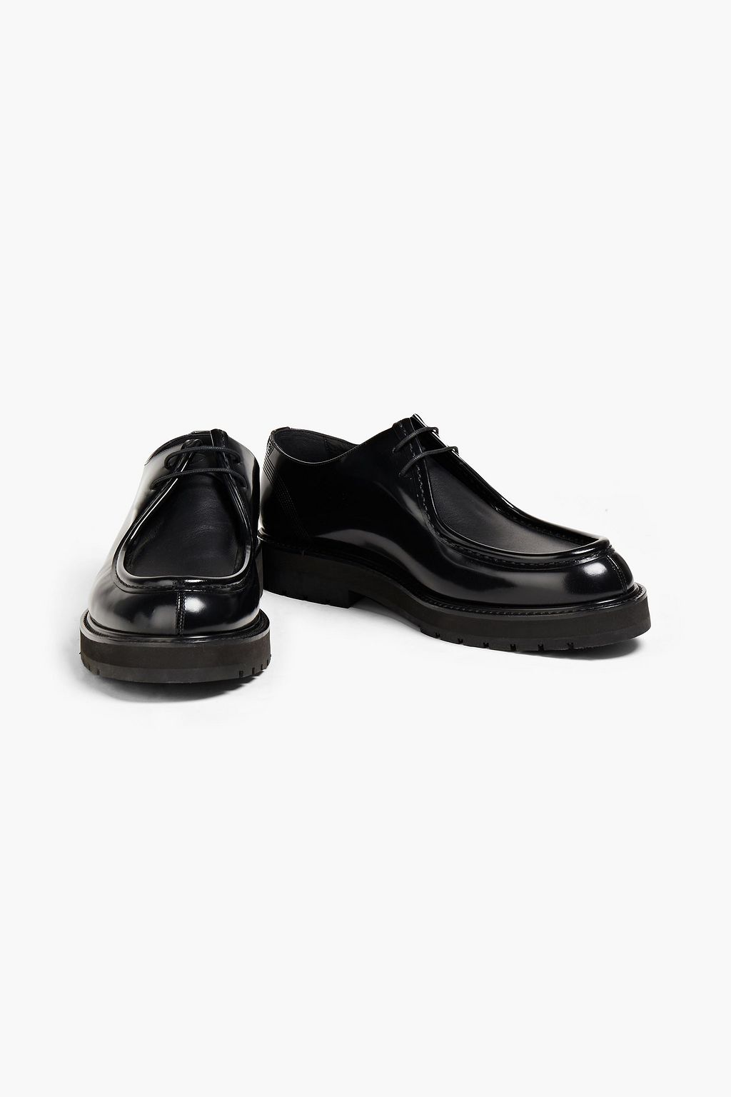 VALENTINO GARAVANI Glossed-leather derby shoes