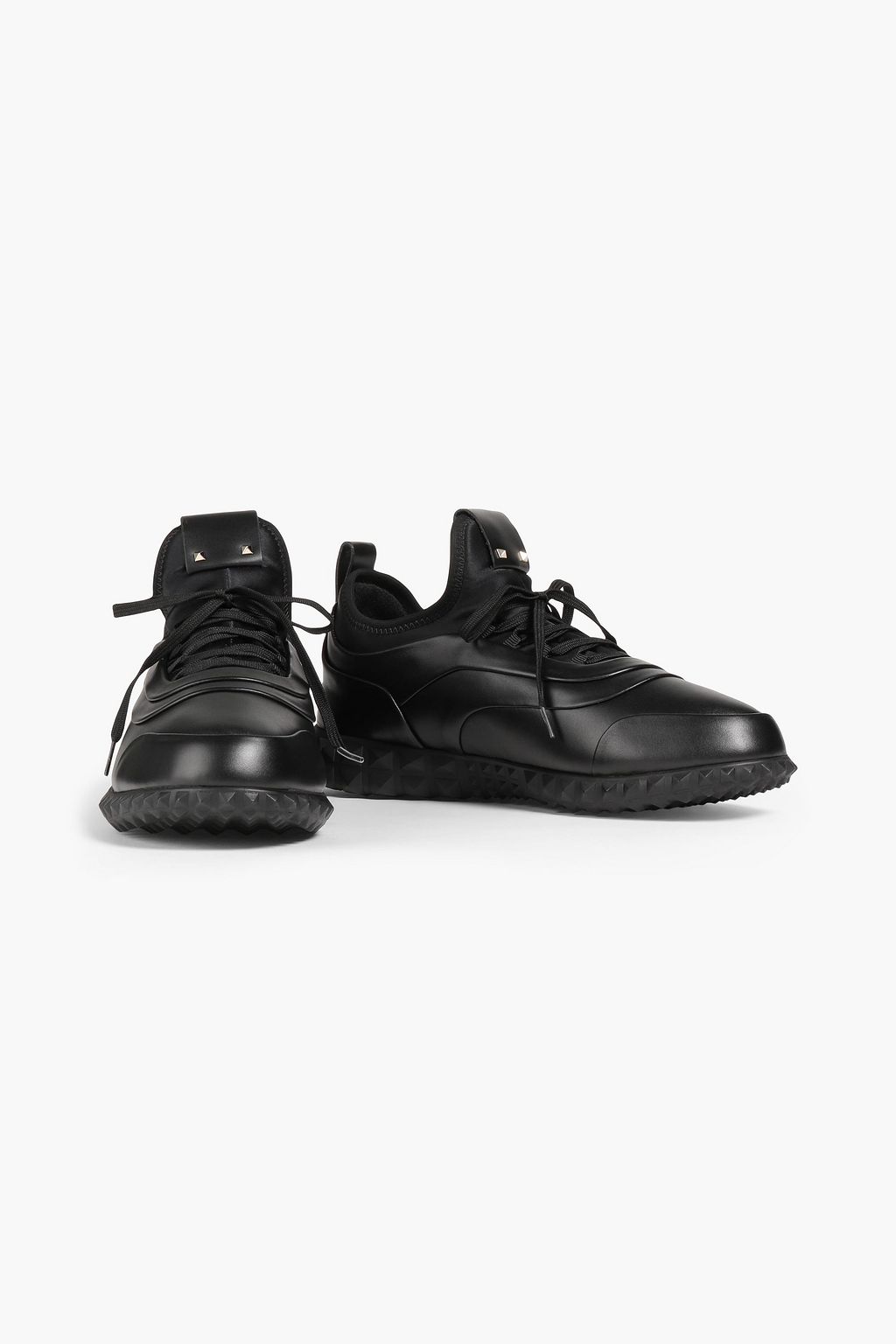 VALENTINO GARAVANI Faux leather and neoprene sneakers
