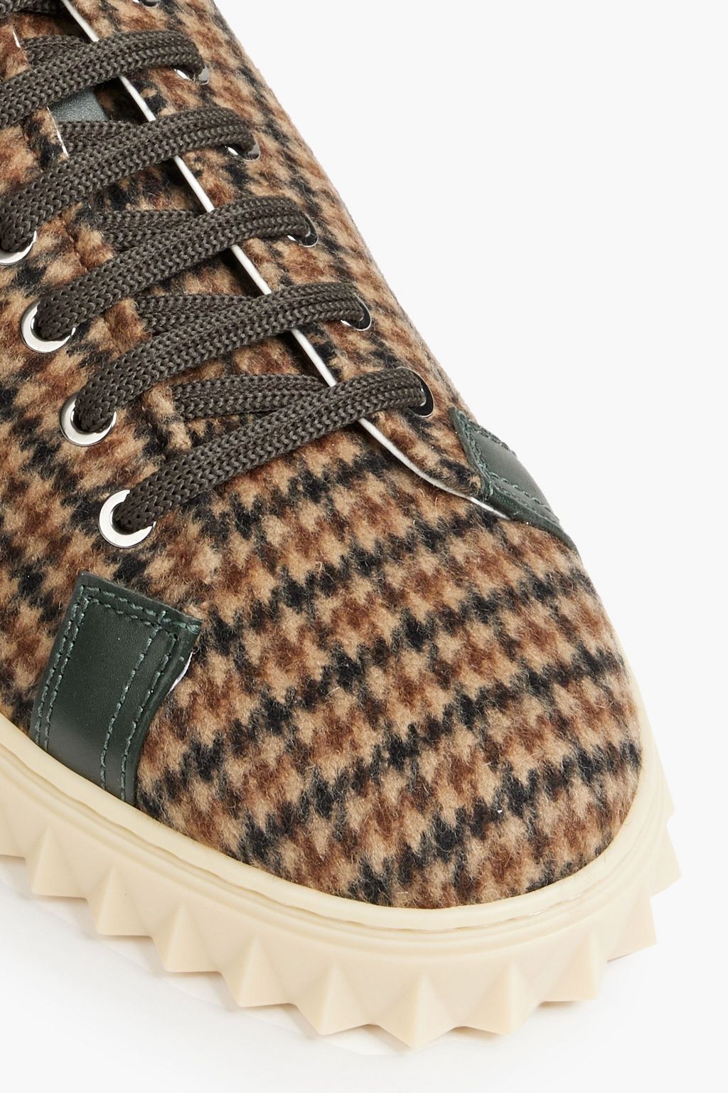 FERRAGAMO Houndstooth felt sneakers