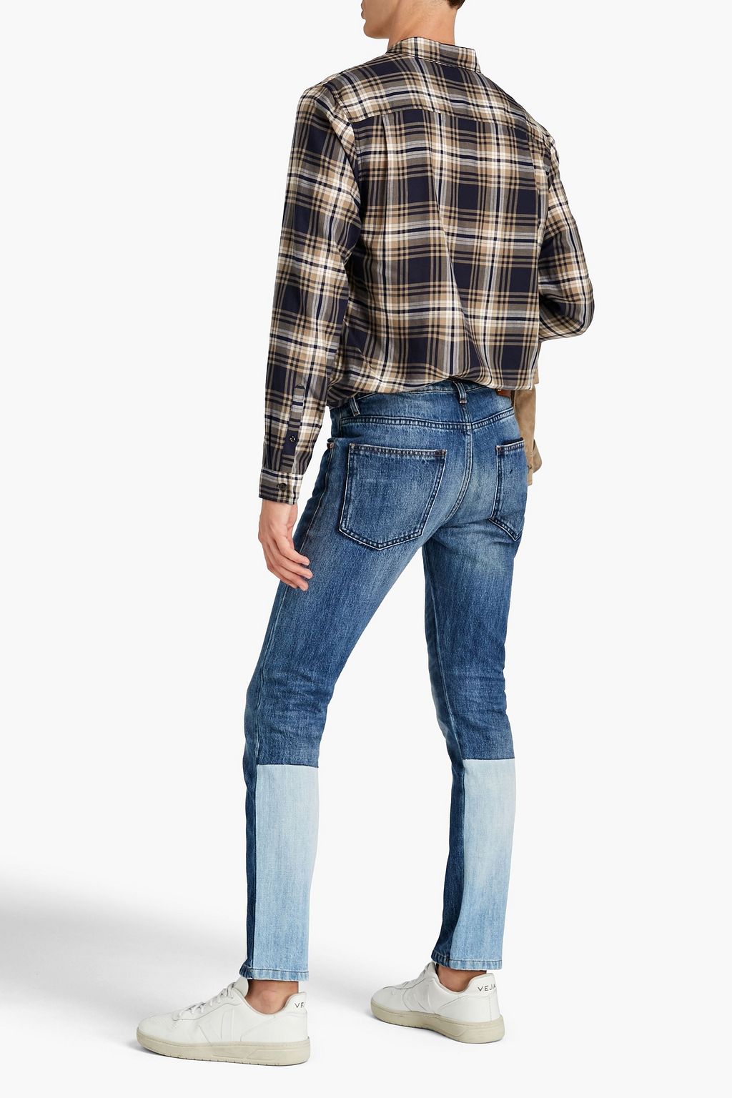 VALENTINO GARAVANI Slim-fit paneled denim jeans