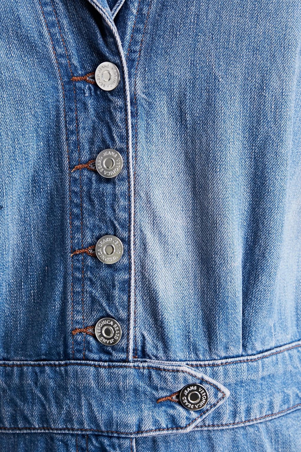 VERONICA BEARD Oaklyn faded denim jumpsuit