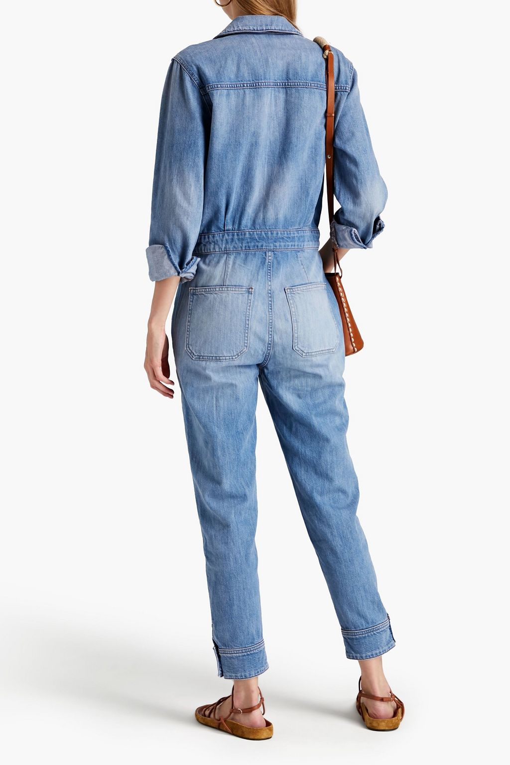VERONICA BEARD Oaklyn faded denim jumpsuit