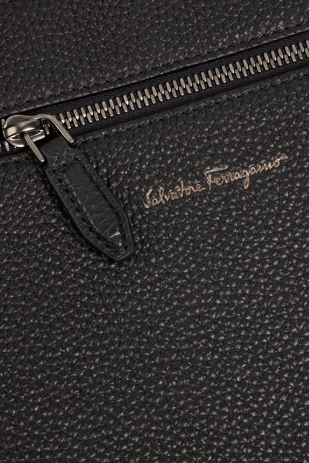 FERRAGAMO Pebbled-leather messenger bag