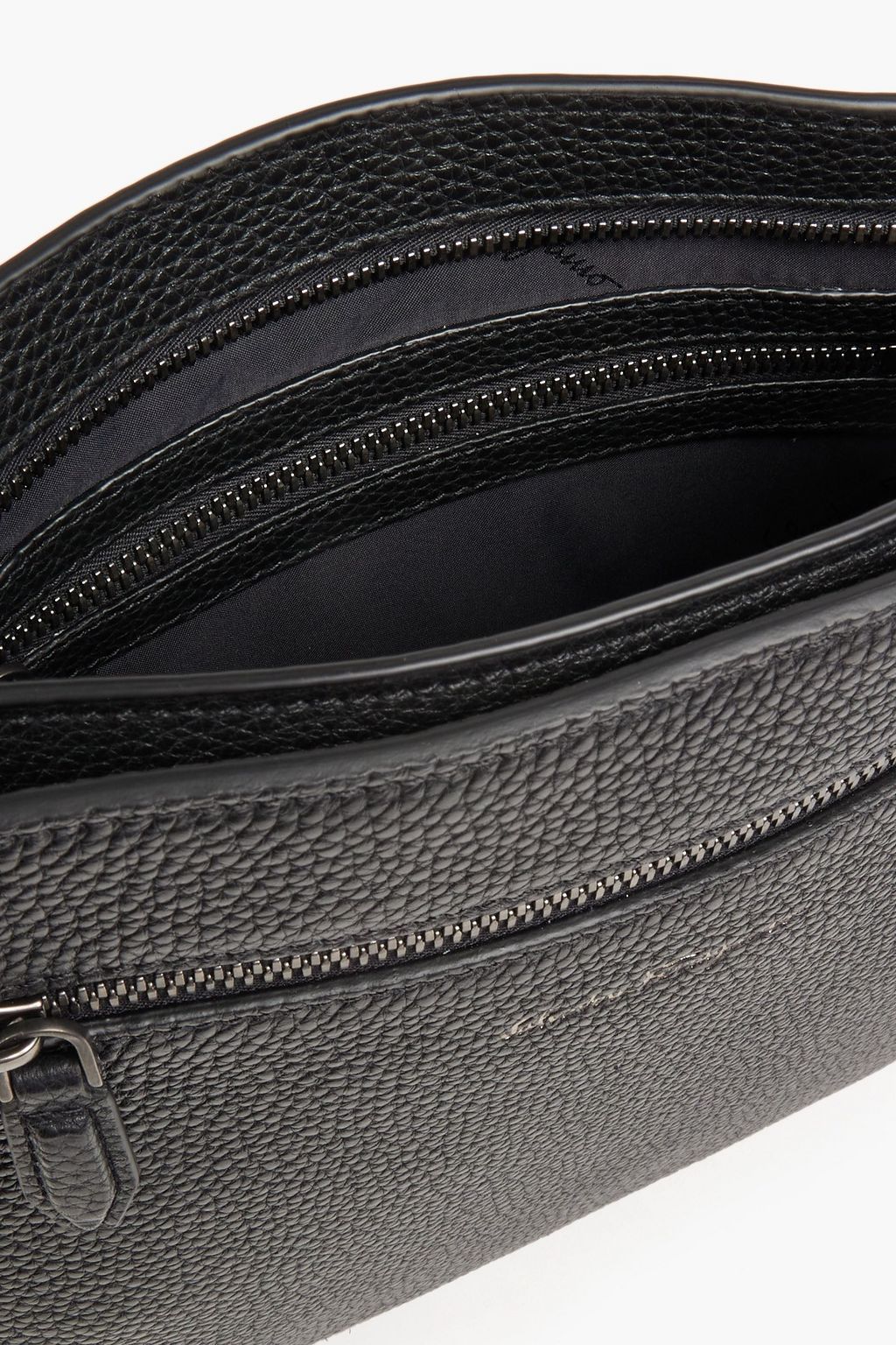 FERRAGAMO Pebbled-leather messenger bag