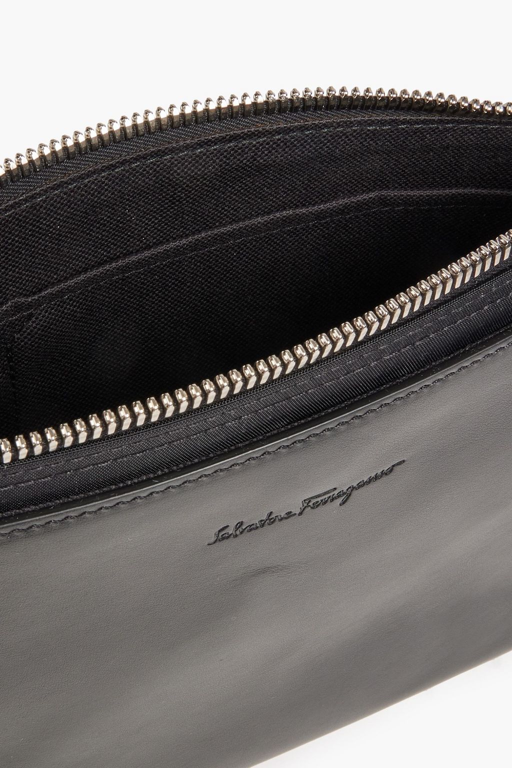 FERRAGAMO Leather and shell messenger bag