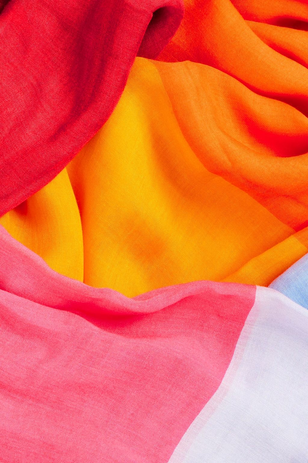 CAROLINA HERRERA Striped modal and cashmere-blend gauze scarf