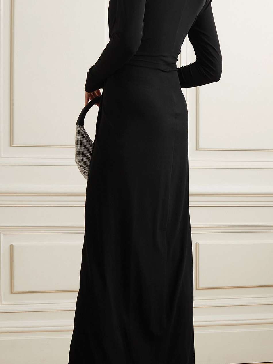 embellished stretch-jersey gown