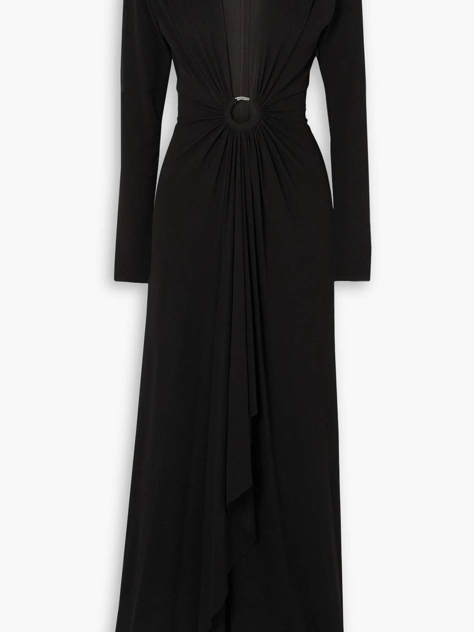 embellished stretch-jersey gown