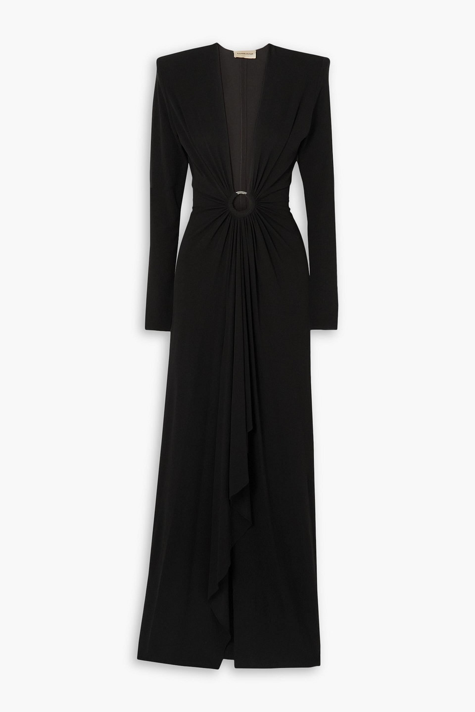 Alexandre Vauthier Robe Aus Stretch-jersey Mit Verzierung In Schwarz