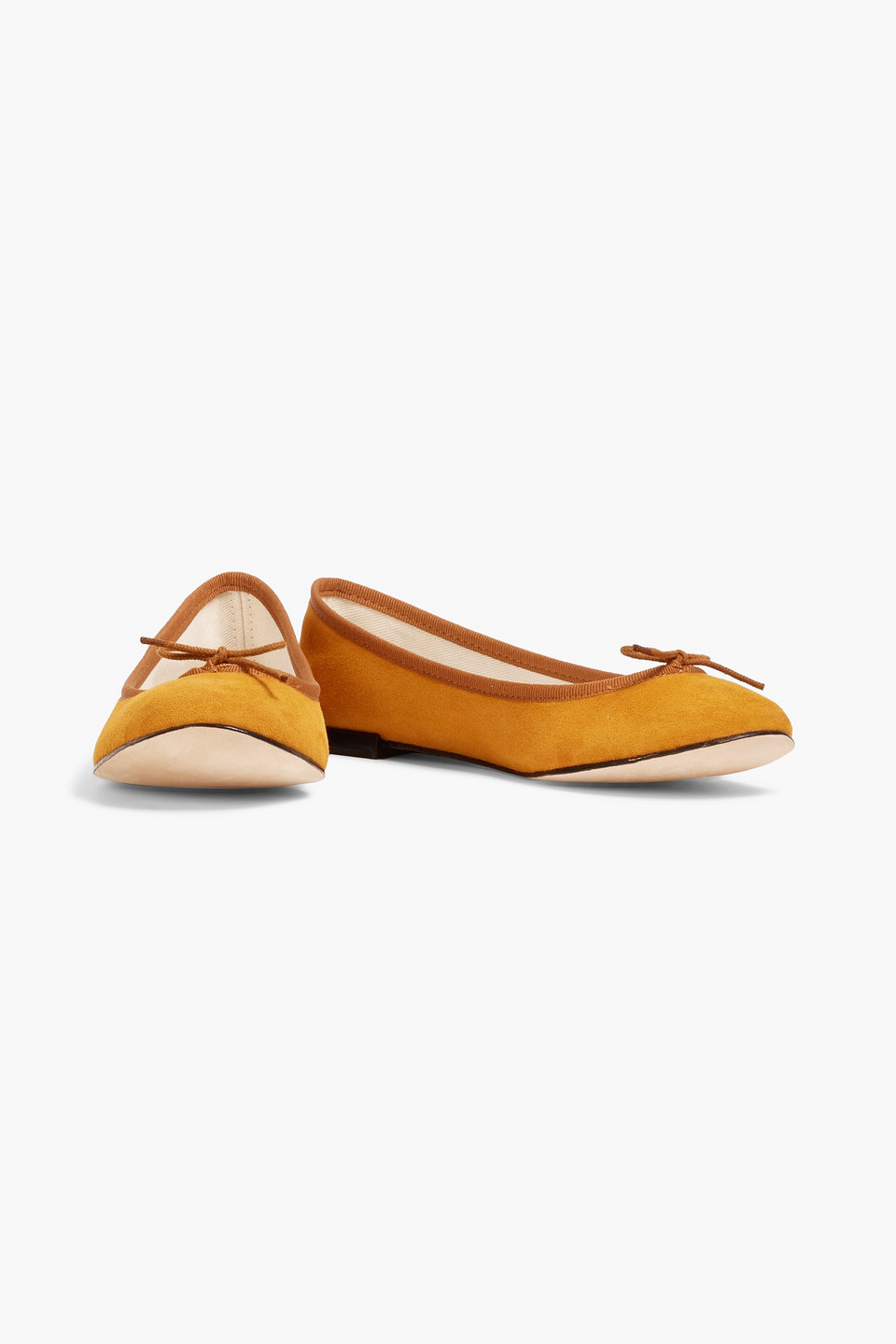Repetto Suede Ballet Flats In Camel