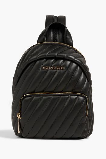 Suri small quilted faux leather bucket bag